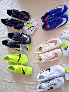 **NEW** 6 LOT NIKE TRACK FIELD SPIKES BUNDLE - ZOOM RIVAL SHOES - SIZES 9.5 - 12